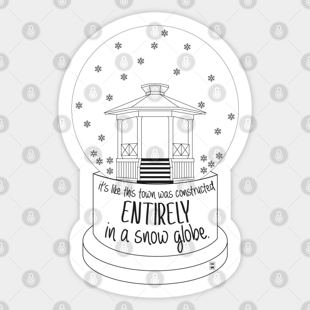 Stars Hollow in a snow globe Sticker by Gabi Veiga